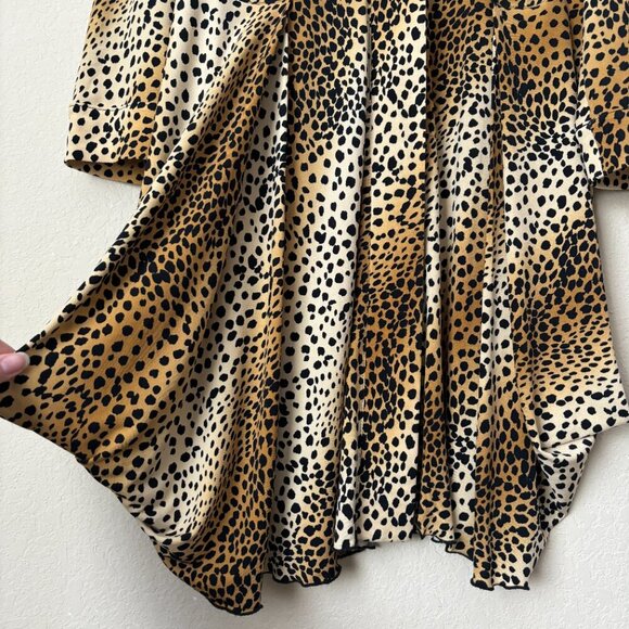 Joseph Ribkoff Cheetah Leopard Print Button Front Longline Tunic Top - Picture 8 of 10
